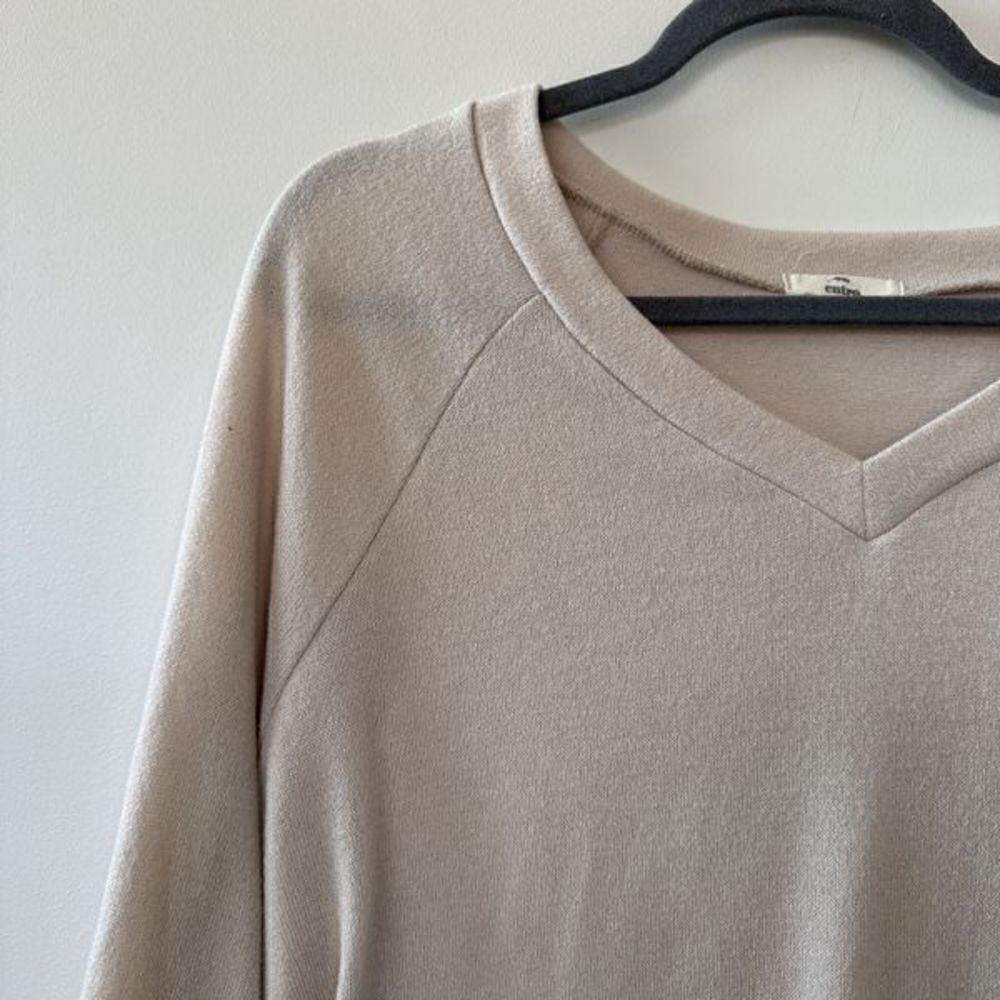 Entro Boutique Beige Black Leopard Print Oversized Pullover Sweater XL - Picture 7 of 10